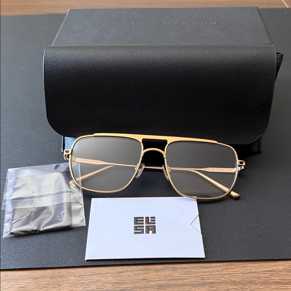 ELISA JOHNSON Gold Frame Eyeglasses